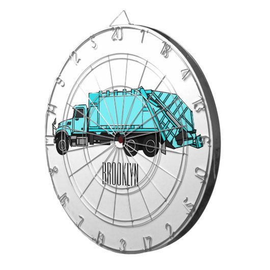 Cible De Fléchettes Illustration de camion à ordures (Devant droit)