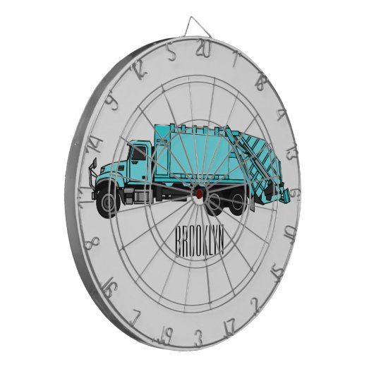 Cible De Fléchettes Illustration de camion à ordures (Devant gauche)