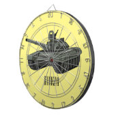 Cible De Fléchettes Illustration de caricature de réservoir (Devant droit)