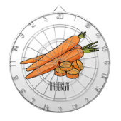 Cible De Fléchettes Illustration de carotte (Devant)