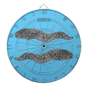 Cible De Fléchettes Illustration de cartoon d'anguille moray tachetée