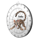 Cible De Fléchettes Illustration de cartoon d'ocelot mignon  (Devant droit)