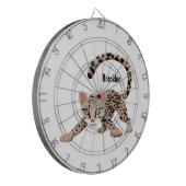 Cible De Fléchettes Illustration de chat ocelot mignon en style cartoo (Devant gauche)