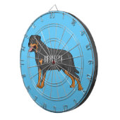 Cible De Fléchettes Illustration de chien Rottweiler (Devant droit)