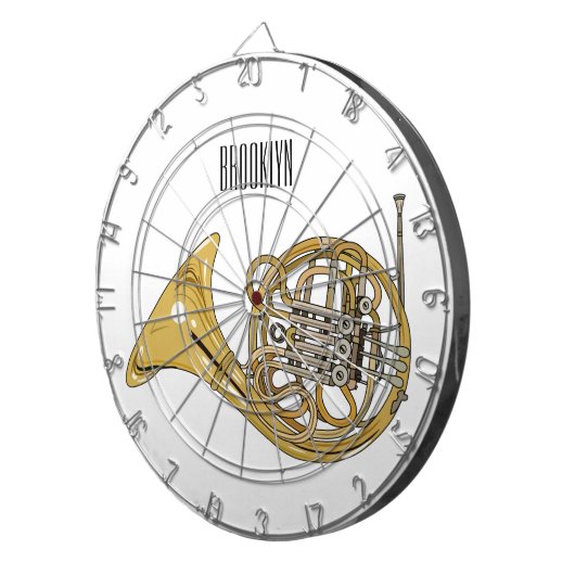 Cible De Fléchettes Illustration de corne française (Devant droit)
