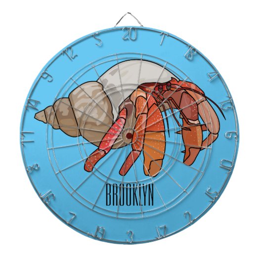 Cible De Fléchettes Illustration de crabe ermite (Devant)