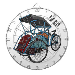 Cible De Fléchettes Illustration de cyclo-pousse