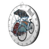 Cible De Fléchettes Illustration de cyclo-pousse (Devant droit)