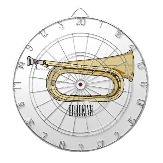 Cible De Fléchettes Illustration de dessin animé Bugle (Devant)