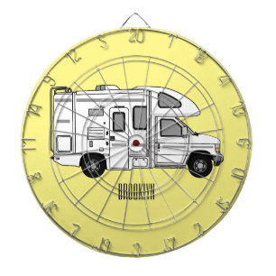 Cible De Fléchettes Illustration de dessin animé Campervan