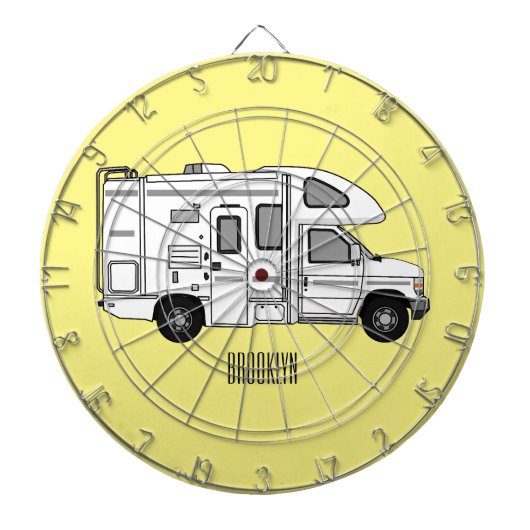 Cible De Fléchettes Illustration de dessin animé Campervan (Devant)