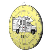 Cible De Fléchettes Illustration de dessin animé Campervan (Devant droit)