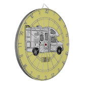 Cible De Fléchettes Illustration de dessin animé Campervan (Devant gauche)