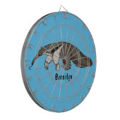 Cible De Fléchettes Illustration de dessin animé d'Anteater happy (Devant gauche)