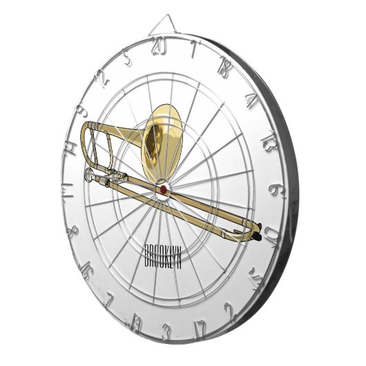 Cible De Fléchettes Illustration de dessin animé de Trombone (Devant droit)