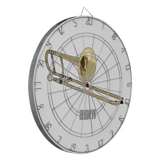 Cible De Fléchettes Illustration de dessin animé de Trombone (Devant gauche)