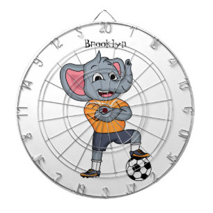 Cible De Fléchettes Illustration de dessin animé d'éléphant joueur de