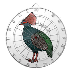 Cible De Fléchettes Illustration de dessin animé d'oiseau perdrix crêt