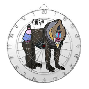 Cible De Fléchettes Illustration de dessin animé Mandrill