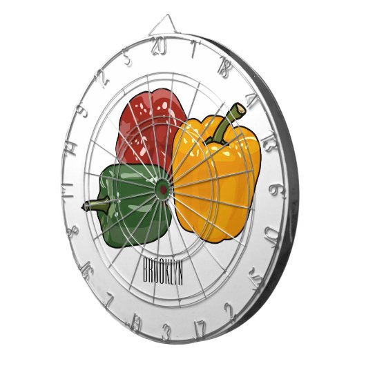 Cible De Fléchettes Illustration de dessin de Capsicum (Devant droit)