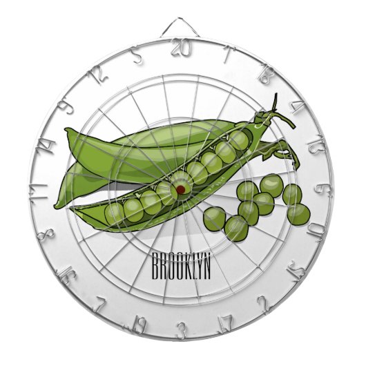 Cible De Fléchettes Illustration de dessin de pois (Devant)
