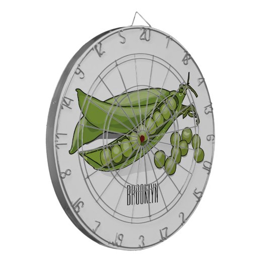 Cible De Fléchettes Illustration de dessin de pois (Devant gauche)