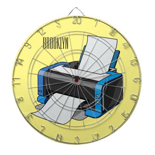 Cible De Fléchettes Illustration de dessin d'imprimante (Devant)