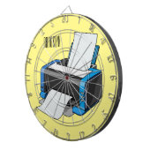 Cible De Fléchettes Illustration de dessin d'imprimante (Devant droit)