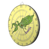 Cible De Fléchettes Illustration de dessin d'insecte des feuilles vert (Devant droit)