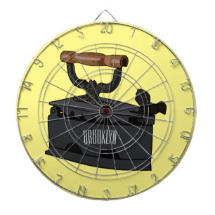 Cible De Fléchettes Illustration de dessin en fer de Charbon