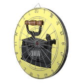 Cible De Fléchettes Illustration de dessin en fer de Charbon (Devant droit)