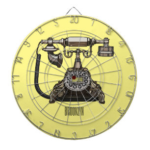 Cible De Fléchettes Illustration de dessin téléphonique