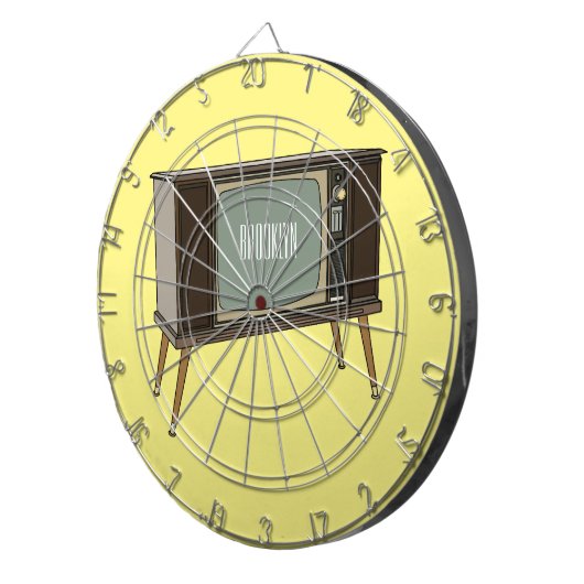 Cible De Fléchettes Illustration de dessin télévisé (Devant droit)