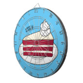 Cible De Fléchettes Illustration de gâteau en velours rouge (Devant droit)