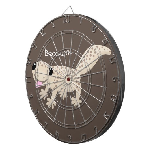 Cible De Fléchettes Illustration de gecko tan tan mignon (Devant droit)