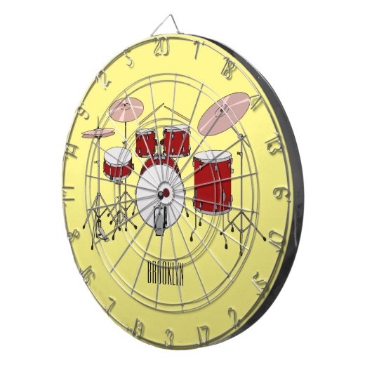 Cible De Fléchettes Illustration de kit de batterie (Devant droit)