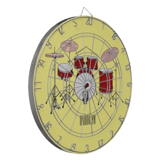 Cible De Fléchettes Illustration de kit de batterie (Devant gauche)