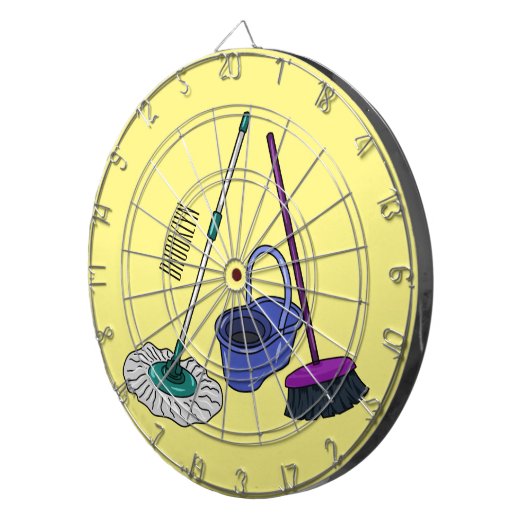 Cible De Fléchettes Illustration de la bande dessinée Broom & mop (Devant droit)