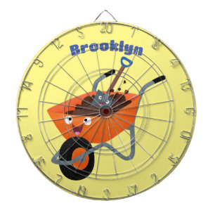 Cible De Fléchettes Illustration de la brouette en brouette orange trè