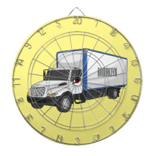 Cible De Fléchettes Illustration de la caricature du camion-boîte