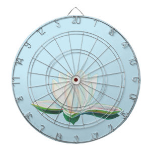 Cible De Fléchettes Illustration de la fleur de lotus blanc