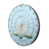 Cible De Fléchettes Illustration de la fleur de lotus blanc (Devant droit)