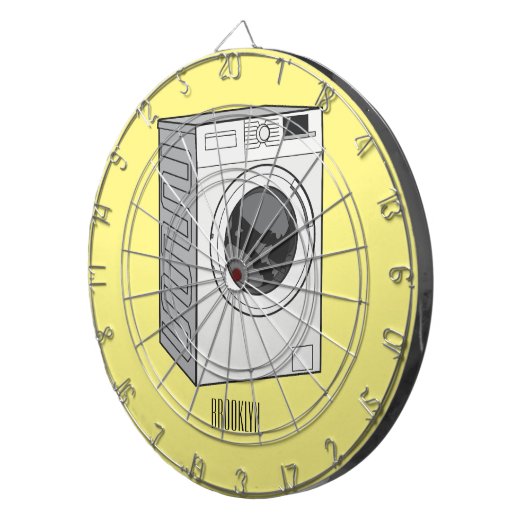 Cible De Fléchettes Illustration de la machine à laver (Devant droit)