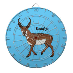 Cible De Fléchettes Illustration de l'antilope Pronghorn