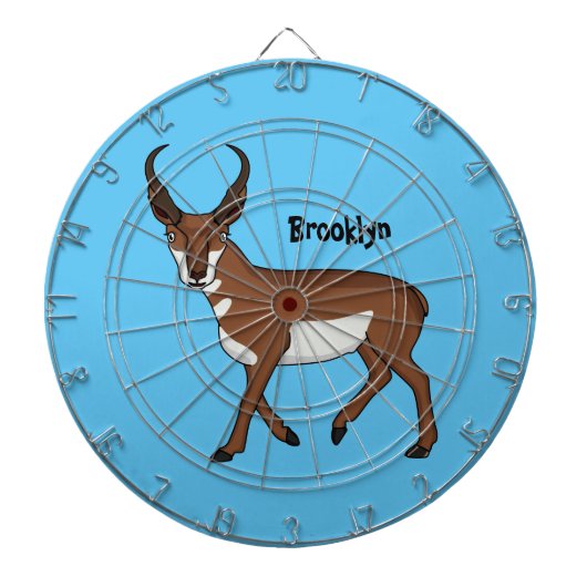 Cible De Fléchettes Illustration de l'antilope Pronghorn (Devant)