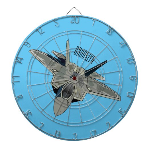 Cible De Fléchettes Illustration de l'avion de chasse (Devant)