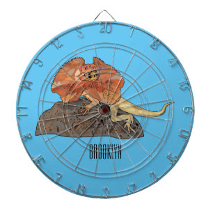 Cible De Fléchettes Illustration de lézard à col frisé