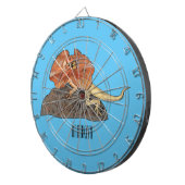 Cible De Fléchettes Illustration de lézard à col frisé (Devant droit)