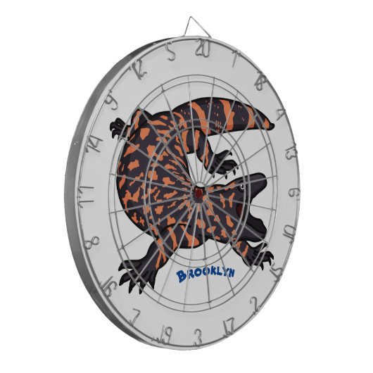 Cible De Fléchettes Illustration de lézard géant affamé (Devant gauche)