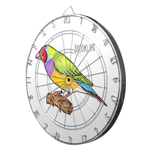 Cible De Fléchettes Illustration de l'oiseau de taille gouldienne (Devant droit)